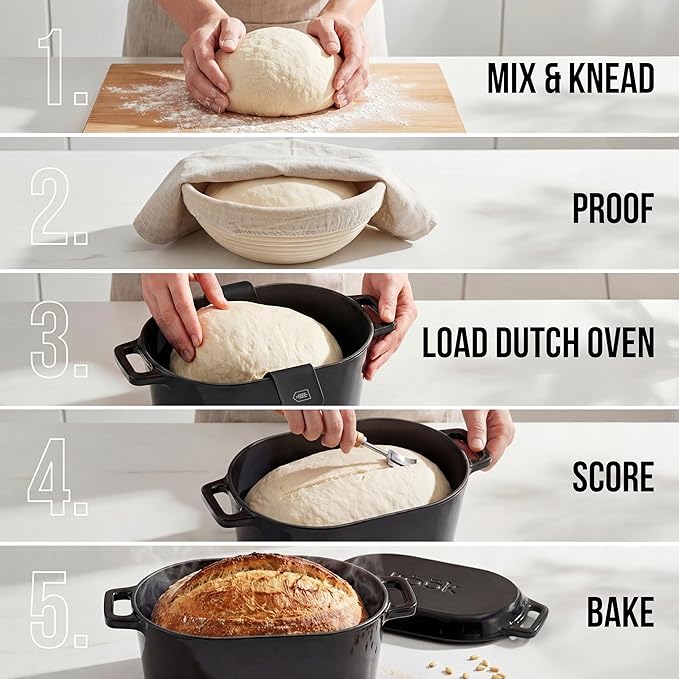 KooK Dutch Oven, for Bread Baking, Sourdough Loaf Pan, - Image 7
