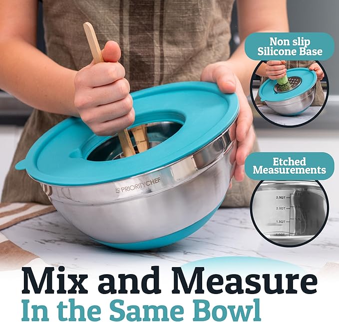 Priority Chef 6Pc Large Mixing Bowls - Image 3