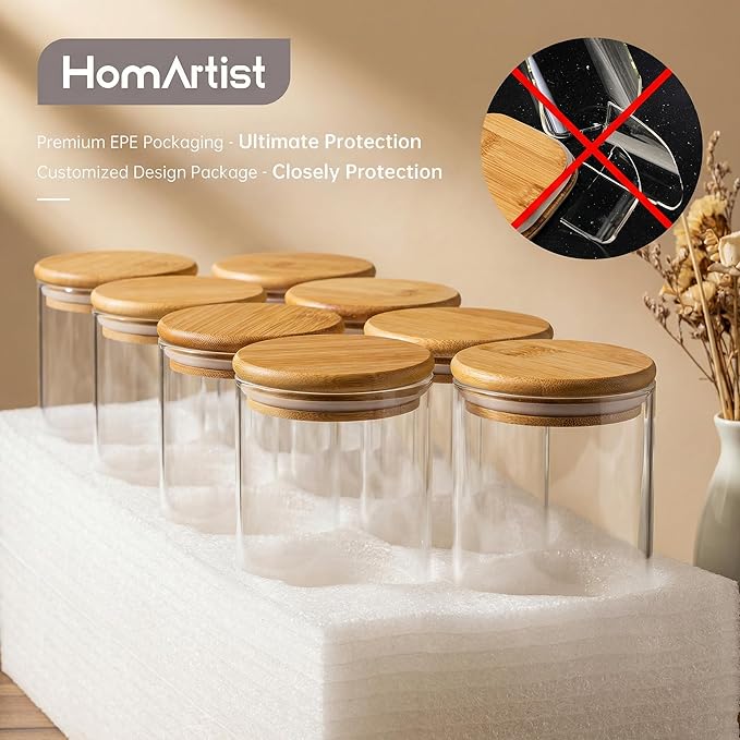HomArtist 17oz - 4 Pack Glass Jars - Image 7