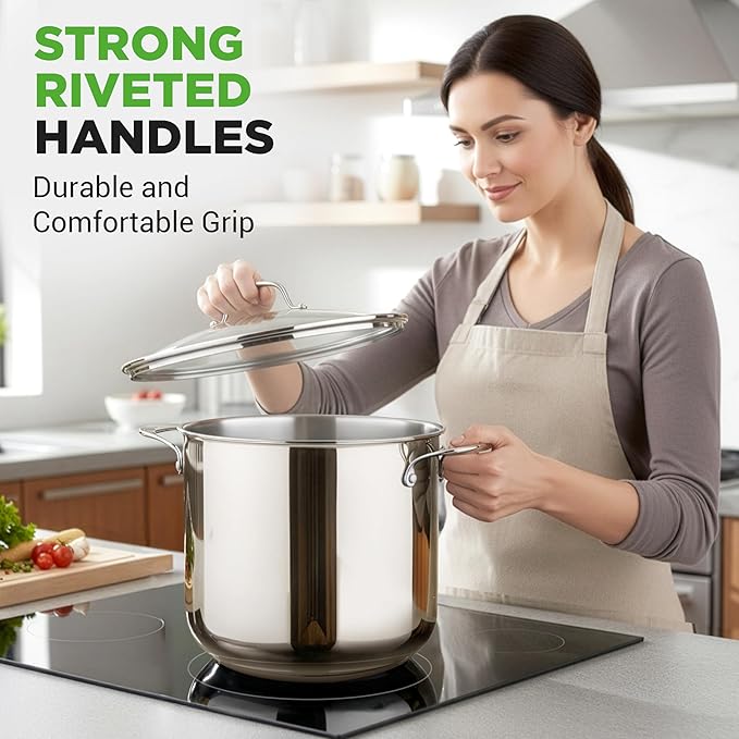 NutriChef 15-Quart Stainless Steel Stock Pot - Image 5