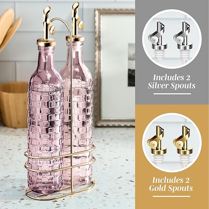 COOK WITH COLOR Glass Olive Oil Bottle Dispenser - Image 4