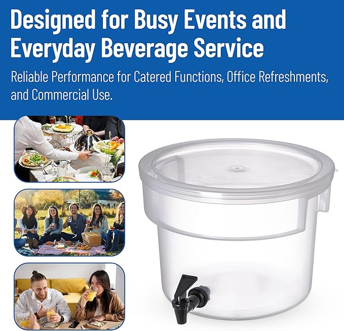 Carlisle FoodService Products Round Beverage Dispenser Drink Dispenser - Image 7