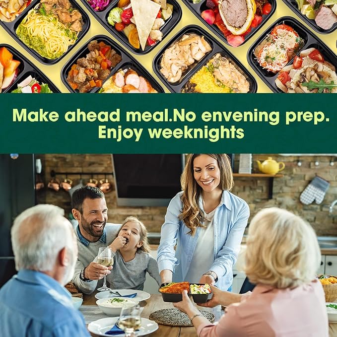 Glotoch 10 Pack 32OZ Meal Prep Containers Reusable Microwave Safe, Extra Large - Image 6