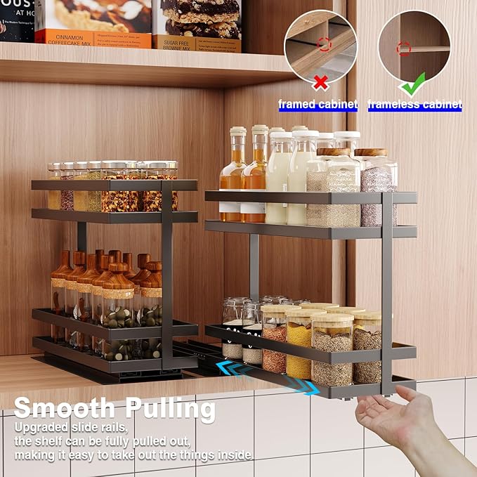 Mustorn Pull Out Spice Rack Organizer - Image 4