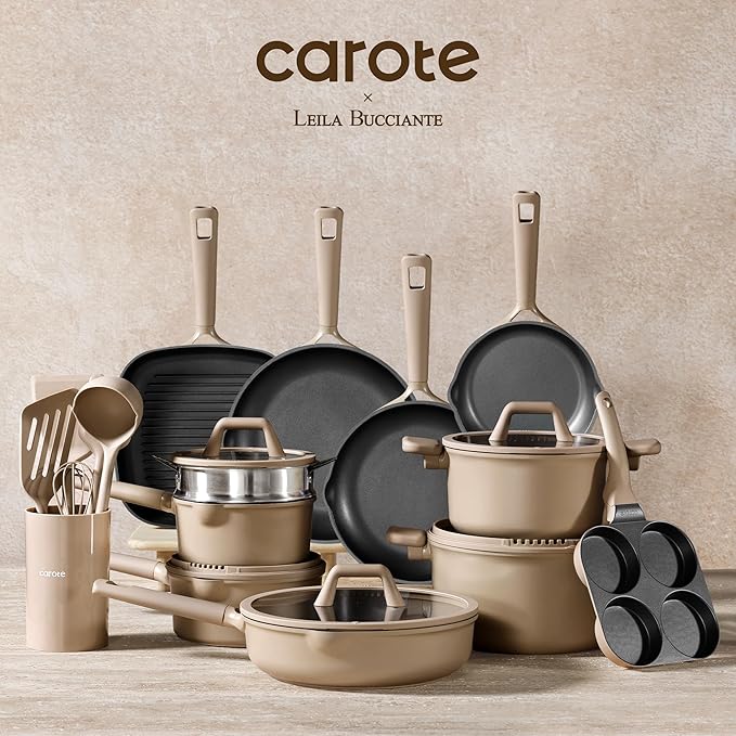 CAROTE 31PCS Pots and Pans Set, Nonstick Cookware Set Kitchen Non Stick - Image 8