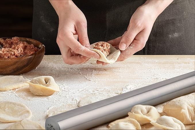 Zulay Kitchen 15.9 inch Professional Stainless Steel Rolling Pin - Image 6