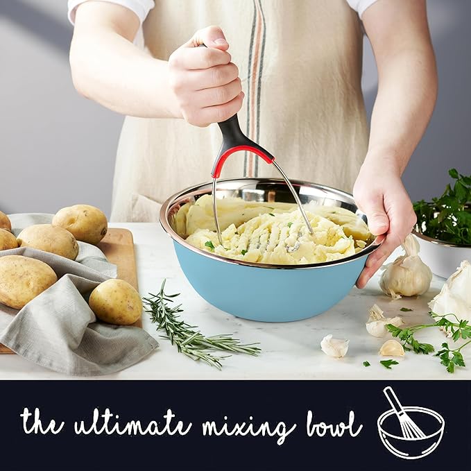 WHYSKO Stainless Steel Mixing Bowl Set, 10 Piece Stainless Steel Mixing Bowls - Image 3