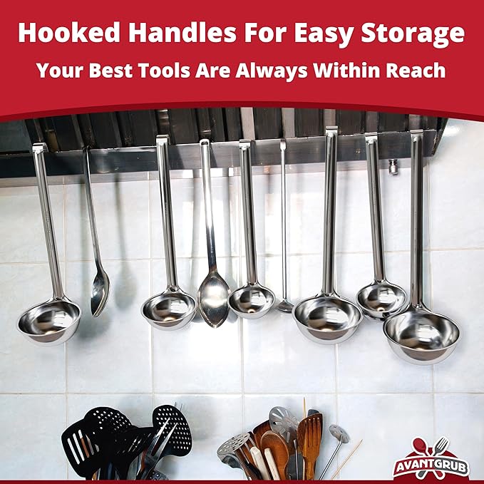 Super Sturdy, Ergonomic 4 Oz. Soup Ladle 1 Pk. Stainless Steel Ladles - Image 7