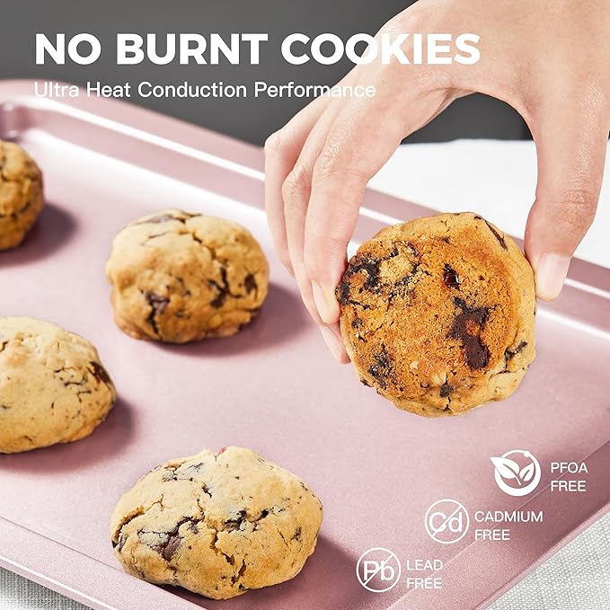 HONGBAKE Baking Sheet Pan Set, Cookie Sheet - Image 4