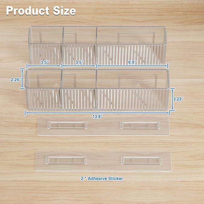 MUSTORN 2 Pack Adhesive Cabinet Door Organizer, Lid Organizers Inside Cabinet - Image 6