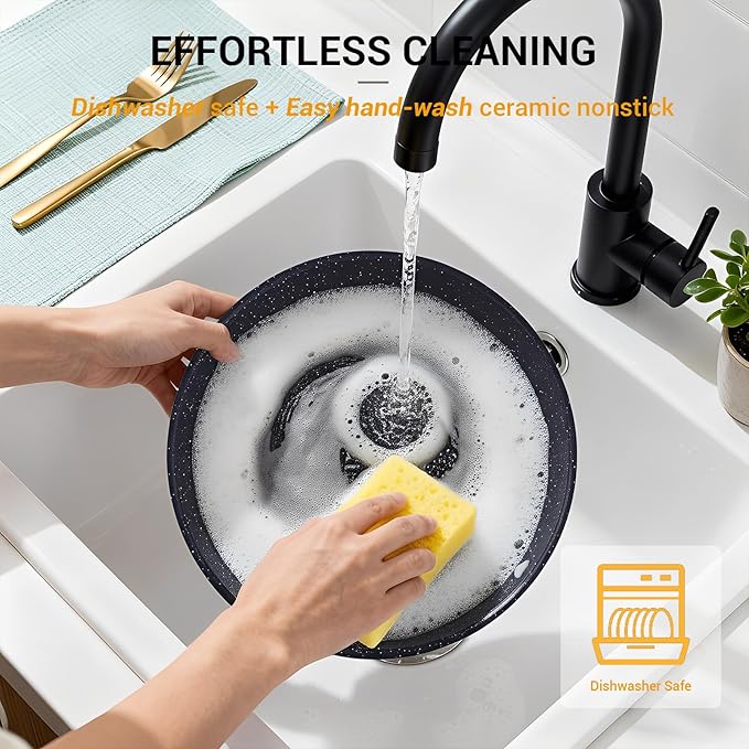 Ammeloo 21 Pcs Pots and Pans Set Non Stick, Ceramic Kitchen Cookware Set - Image 7