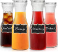 INSETLAN 1 Liter Ribbed Glass Carafe by INSETLAN