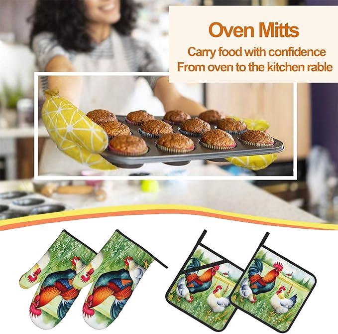 Oven Mitts and Hot Pads Set - Image 7