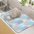 Kitchen Countertop Dish Drying Mat, Super Absorbent Coffee Bar Mat by Kuyig+Home