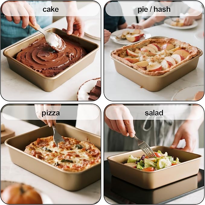 Baking Pan Set of 2, 12.5’’ X 10’’ X 2.4’’ Nonstick Sheet Cake Pan - Image 4