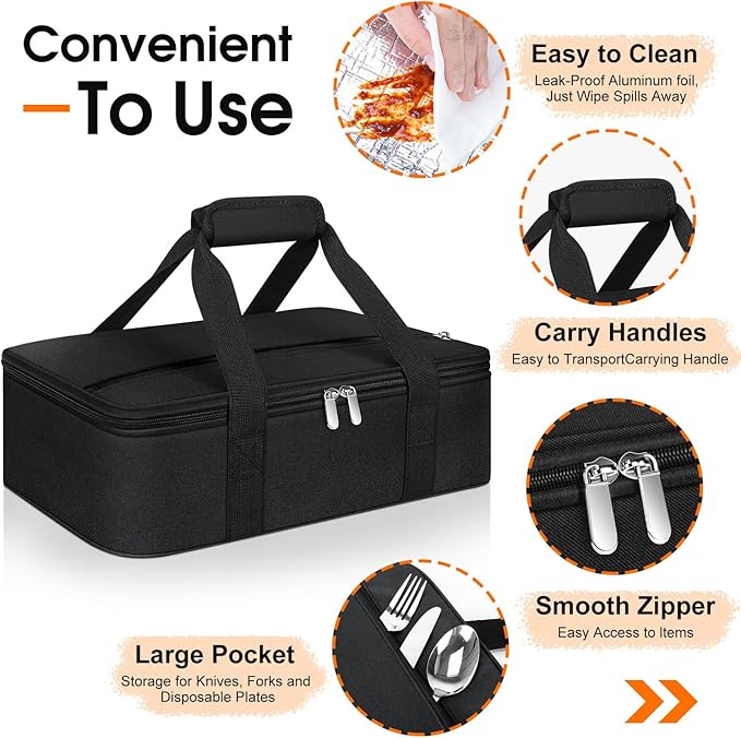 Insulated Casserole Carrier, Portable Casserole Carrier - Image 3
