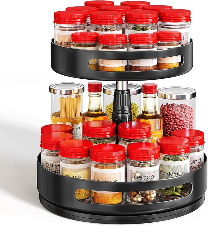 Lazy Susan Organizer Spice Rack by SAYZH