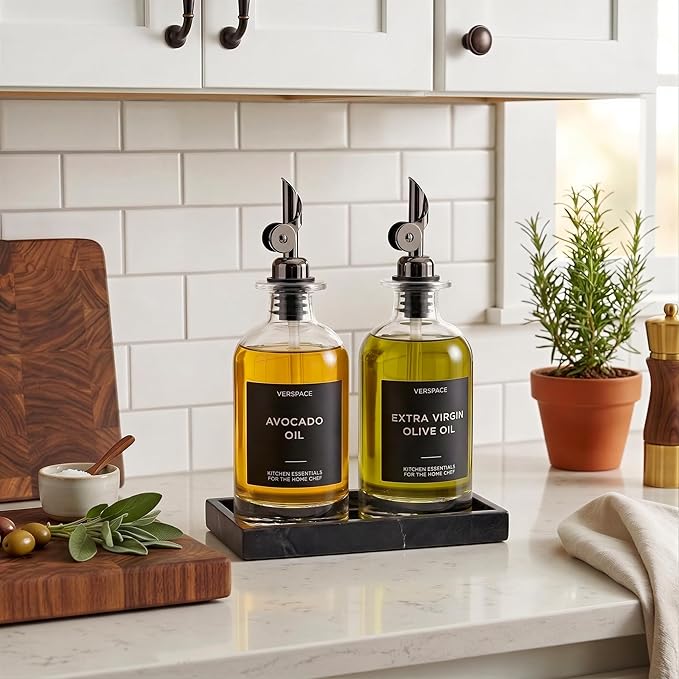 Verspace - Clear Glass Olive Oil Dispenser Bottles - Image 2