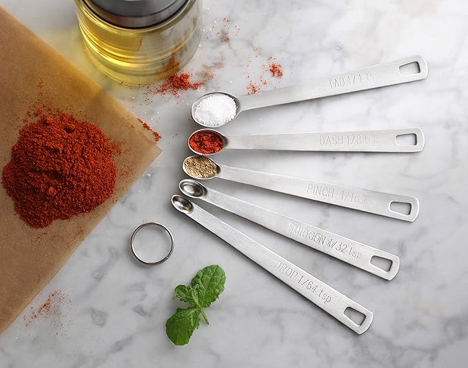 New Star Foodservice 42924 Stainless Steel Measuring Spoons Set - Image 7