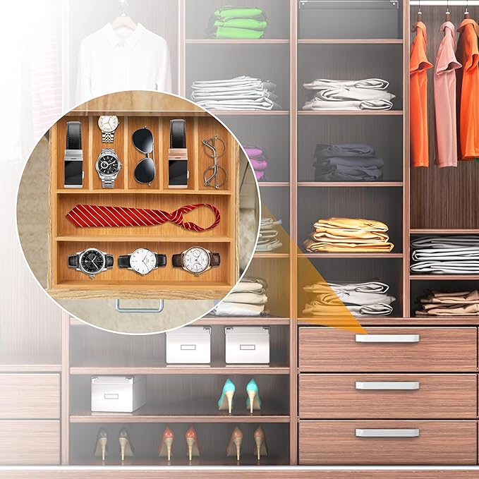 Bellsal Bamboo Silverware Drawer Organizer, Kitchen Utensil Drawer Organizers - Image 7