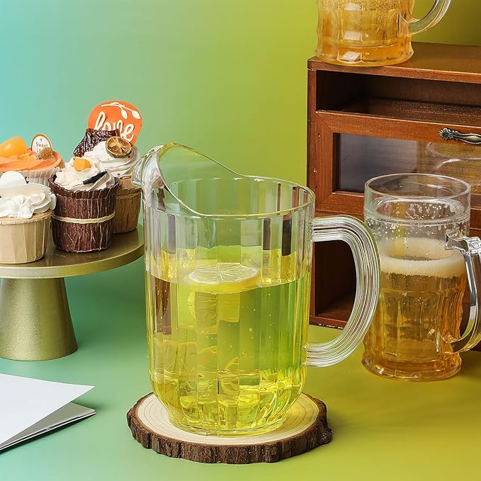 Tessco for you 20 Pcs Plastic Pitchers 60 Ounce Clear Restaurant Jug Large - Image 6