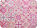 Pink Mexican Tiles Dish Drying Mat Absorbent Microfiber Dish Drying Pad by Giwawa