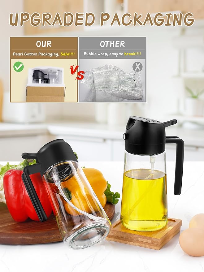 Kitchen Gadgets Oil Sprayer for Cooking 2pcs, Oil Dispenser for Kitchen - Image 6