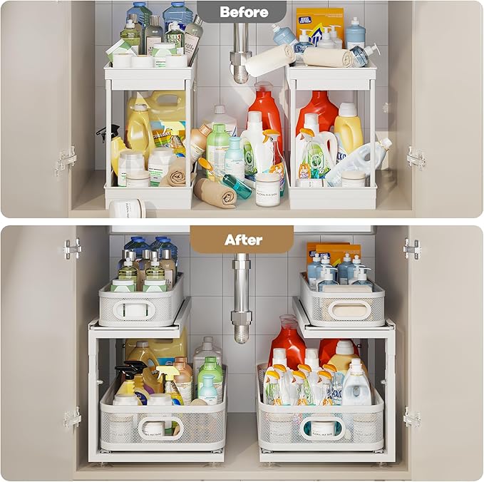 2 Pack 21IN-Depth Under Sink Organizer - Image 6