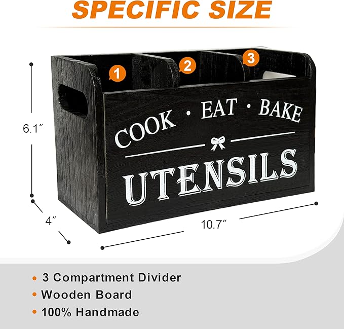Wooden Kitchen Utensil Holder - Image 2