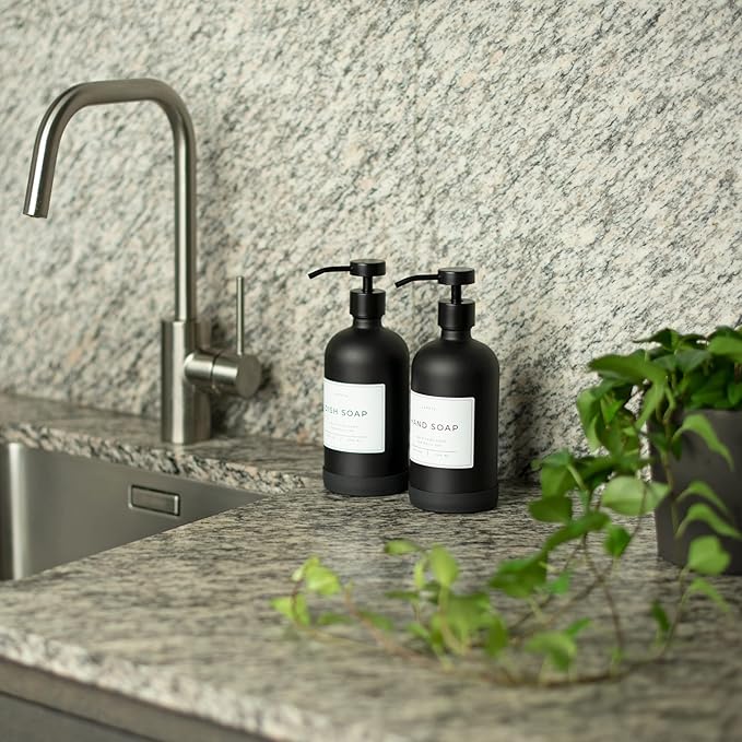Hand and Dish Soap Dispenser for Kitchen and Bathroom, Stainless Steel Pumps - Image 9