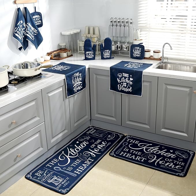 Fourluoo 10 Pcs Farmhouse Kitchen Decor and Accessories Set 4 Kitchen Towels 2 - Image 7