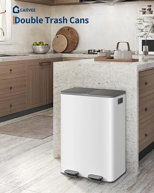 Garvee Trash Can, 2 x 8 gal Garbage Can - Image 6