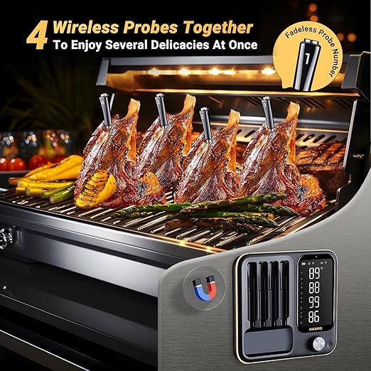 Wireless Meat Thermometer with 4 Probes, INKBIRD WiFi Meat Thermometer Digital - Image 3