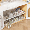 Vtopmart 4 Pack Bathroom Organizer, 2 Tier White Under Sink Organizers Vanity by Vtopmart