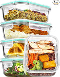 Vtopmart 5Pack 22oz Glass Storage Containers by Vtopmart