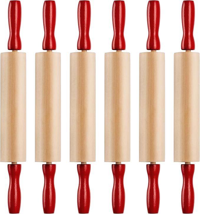 Mini Rolling Pin 7.5 Inch Kids Rolling Pin Set by Bedwina