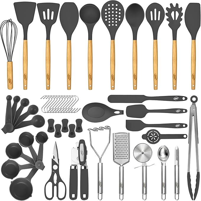 Kaluns 50 PCS Silicone Kitchen Utensils Set Complete Kitchen Set - Image 9