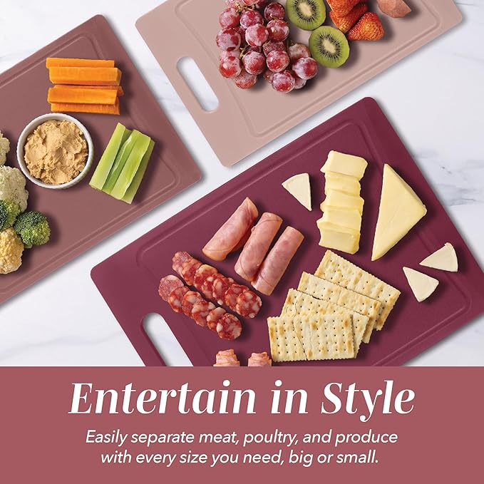 COOK WITH COLOR Non-Slip Cutting Board Set – Kitchen Essentials with Easy Grip - Image 6
