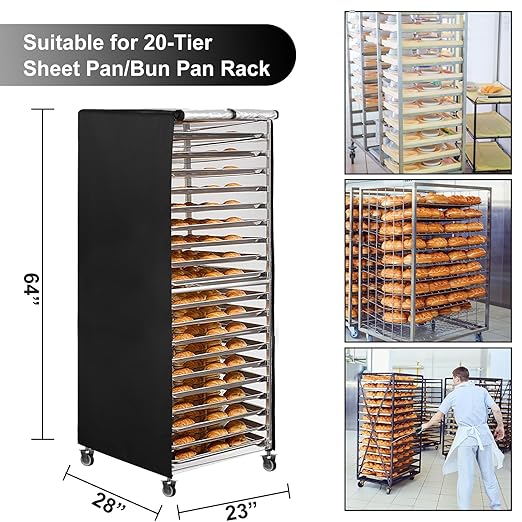 Black 20tier Sheet Pan Rack/Bun Pan Rack Cover - Image 5