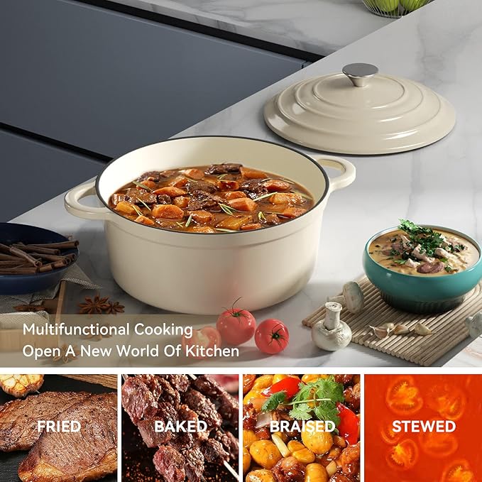 Miereirl 4.5 Quart Enameled Dutch Oven Pot - Image 6