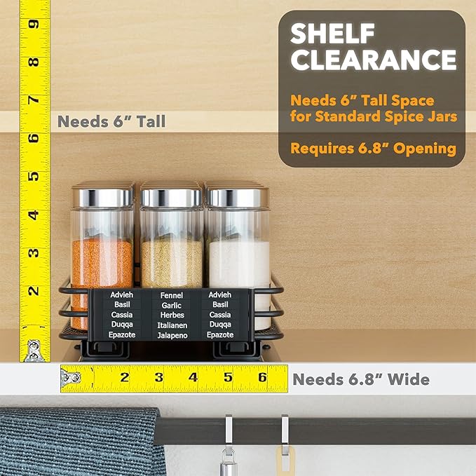 SpaceAid Pull Out Spice Rack Organizer - Image 4