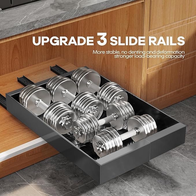 Seinloes 4 Pack Expandable Pull Out Cabinet Organizer 21" Deep - Image 5