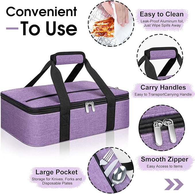 Insulated Casserole Carrier, Portable Casserole Carrier - Image 3