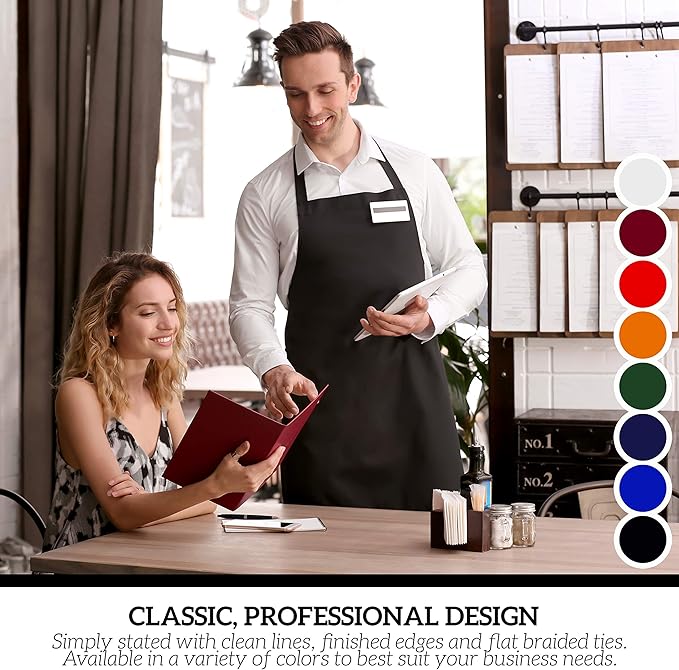 GREEN LIFESTYLE 120 Pack Professional Chef Apron– Grilling Aprons - Image 6