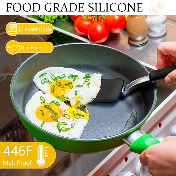 Silicone Cookie Spatula Turner 2 Pack Mini Brownie Spatula Flexible Kitchen - Image 3