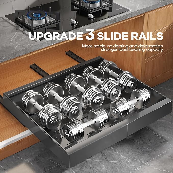 Seinloes 4 Pack Expandable Width Pull Out Cabinet Organizer 21" Deep - Image 5