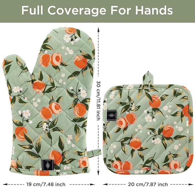 BONTHEE Oven Gloves Heat Resistant Potholder Set Oven Gloves - Image 2