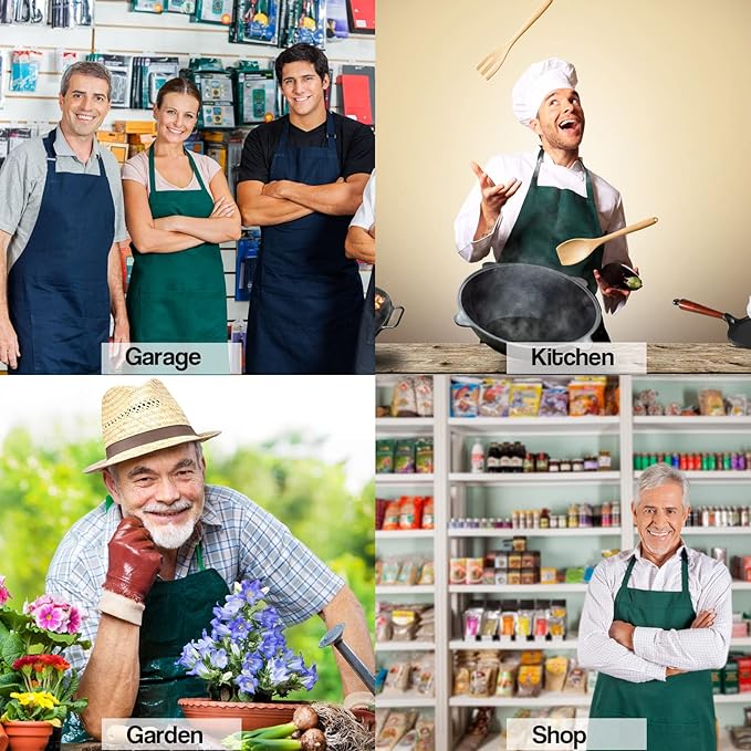 4 Pack Chef Apron, Waterproof Apron, Adjustable Apron - Image 7