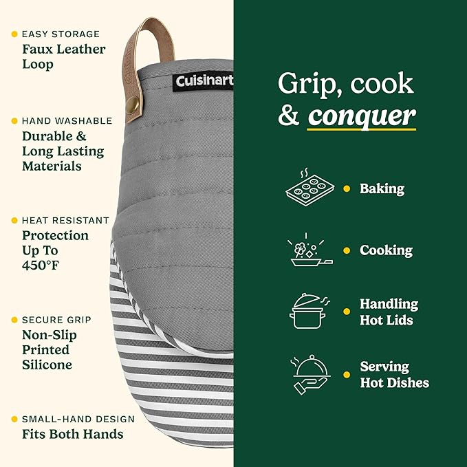 Cuisinart Mini Oven Mitts – 5.5” x 8” Heat-Resistant Kitchen Mitts - Image 5