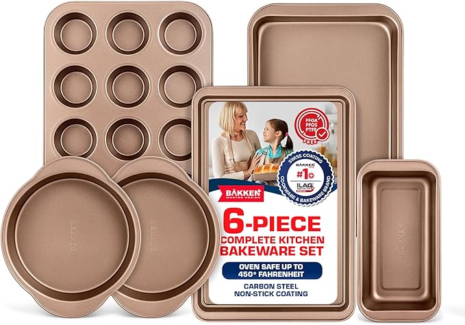 BAKKEN 6-Piece Kitchen Baking Pan Set by Unknown